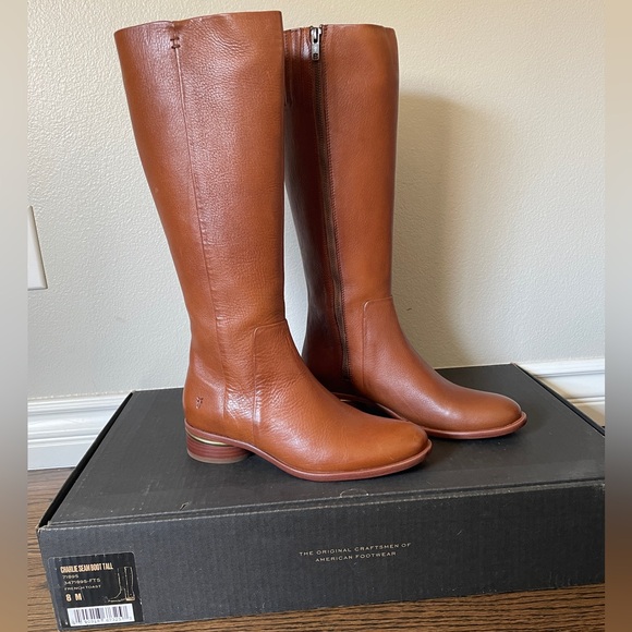 Frye Charlie Womens Knee High Riding Boot 8 Regular Calf M Brand New Never Worn - Picture 2 of 13